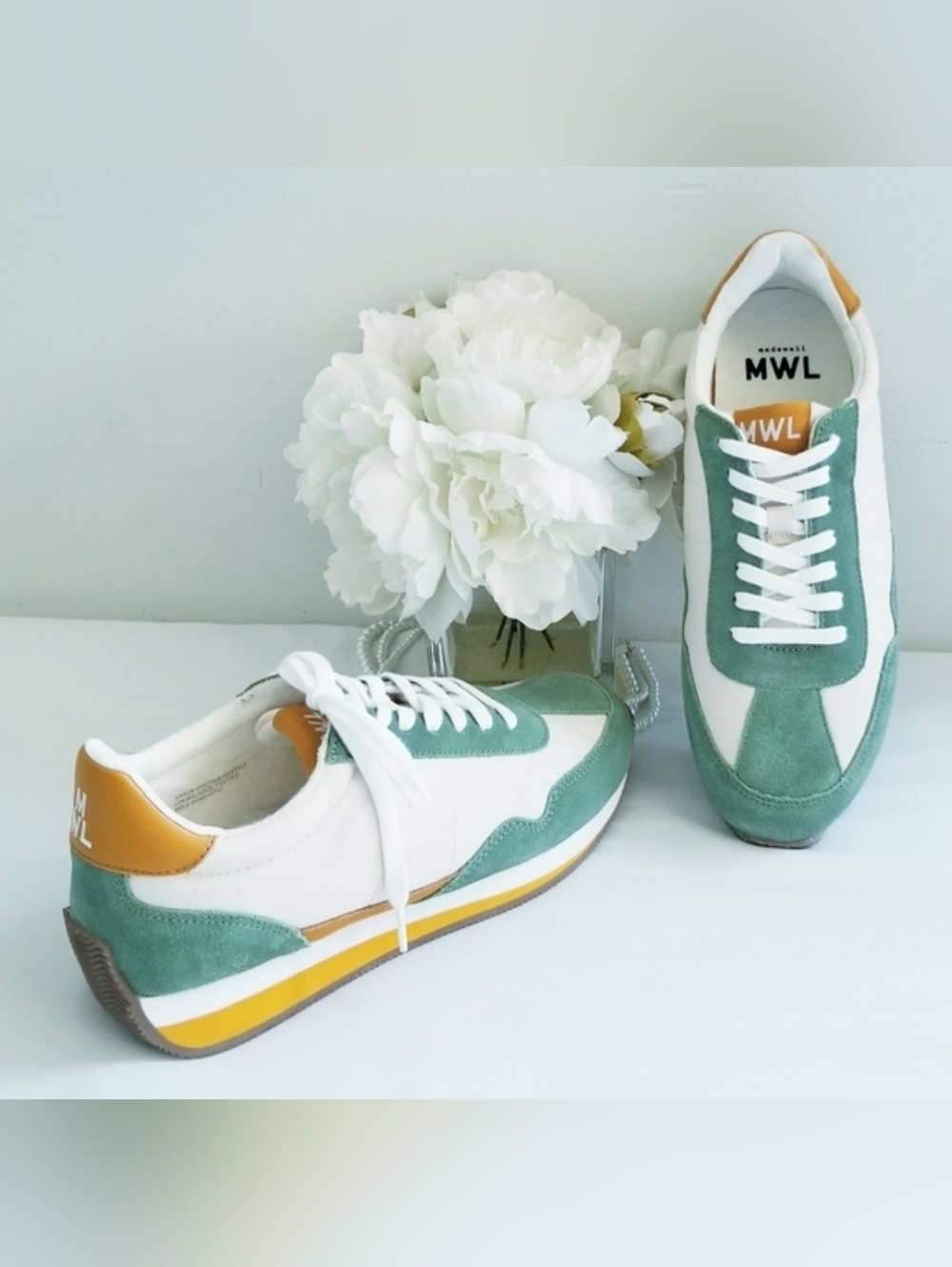 NEW Madewell MWL League Sneakers in Washed Nubuck & Suede Sz Women 9.5M / Men 8M